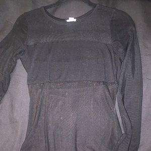 Black mesh bodysuit